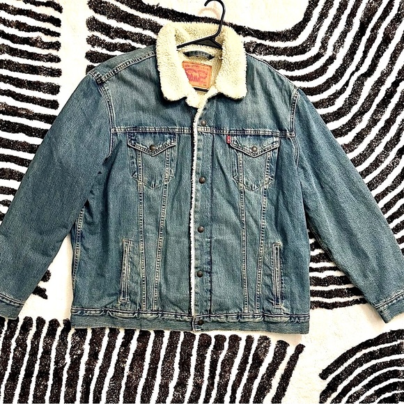 Men’s Levi’s Puffer Denim Jacket XL - Picture 1 of 3